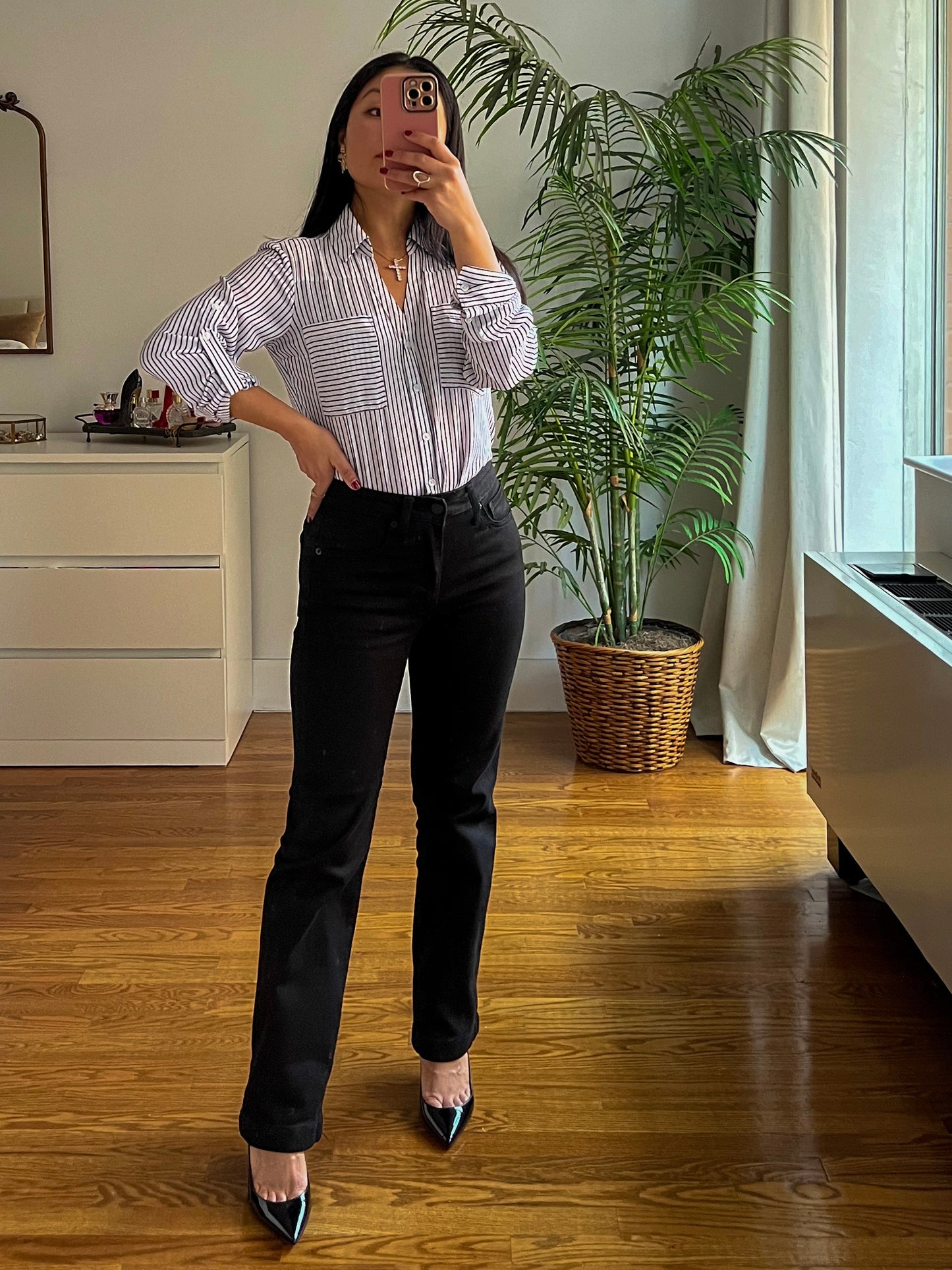 Petite Black Chino Jeans