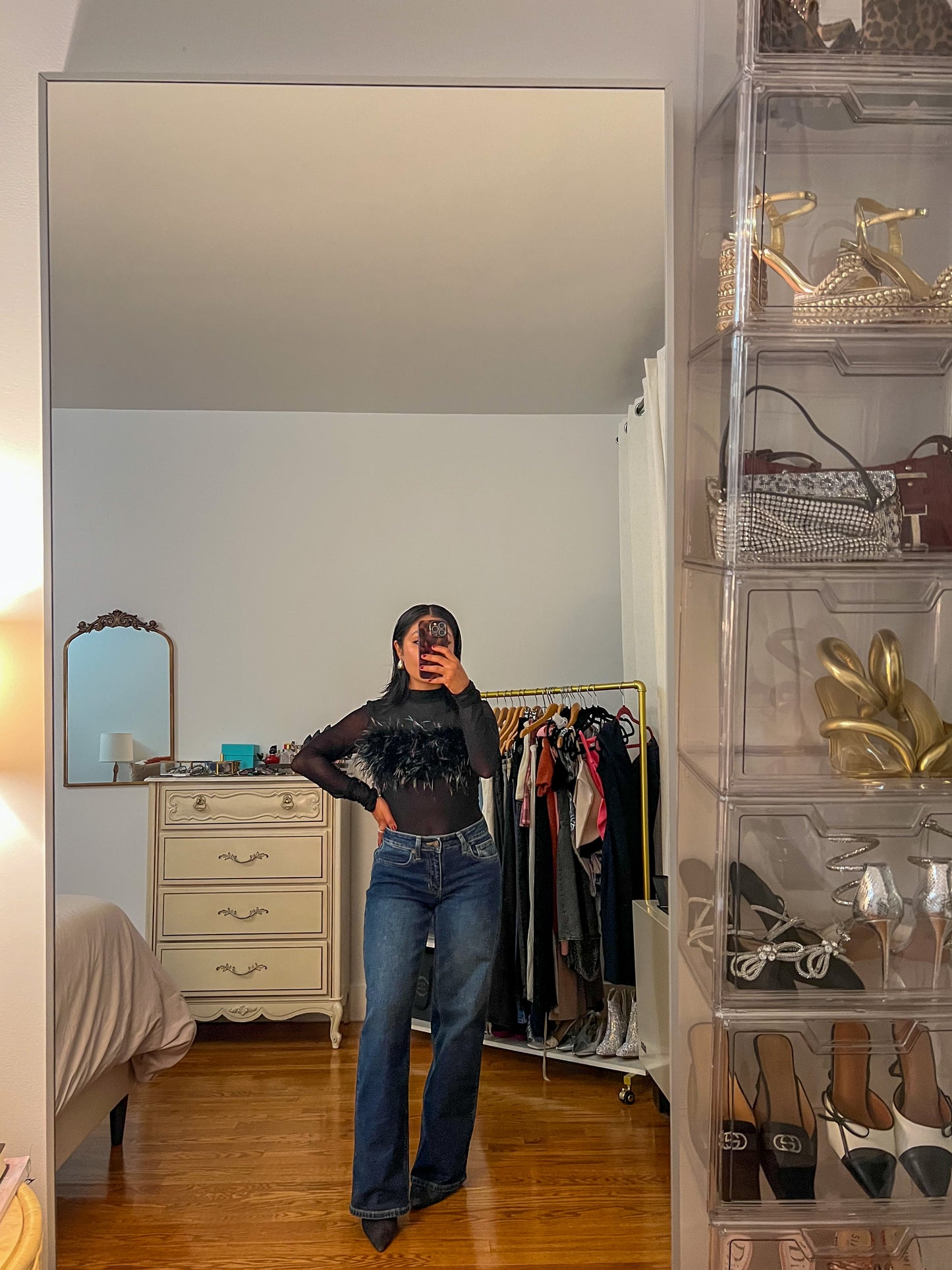 Petite Low Rise Wide Leg Jeans