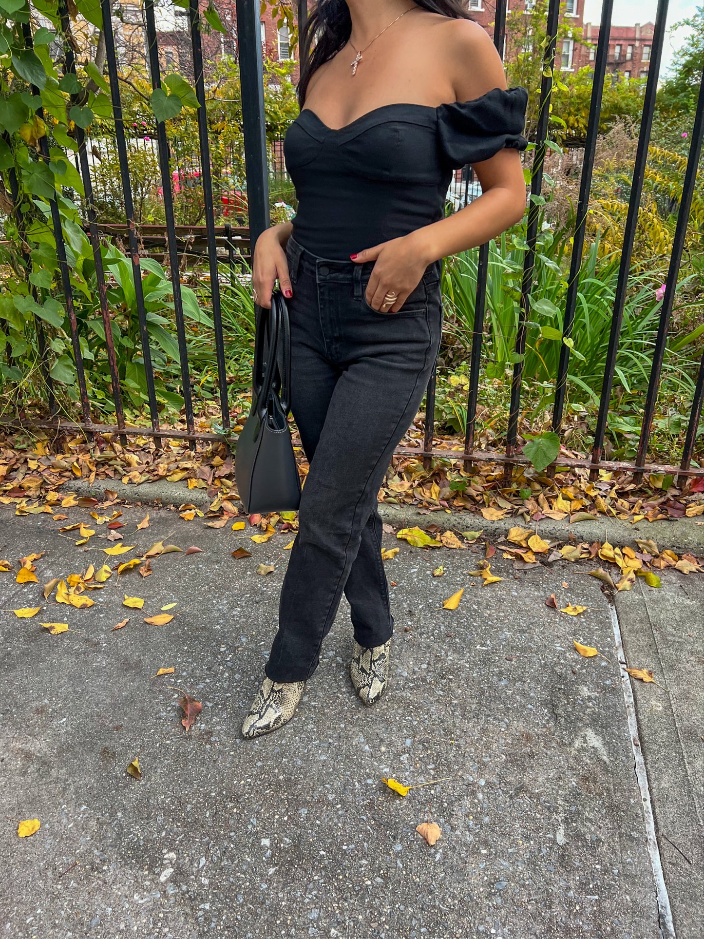 Petite Washed Black Straight Leg Jeans
