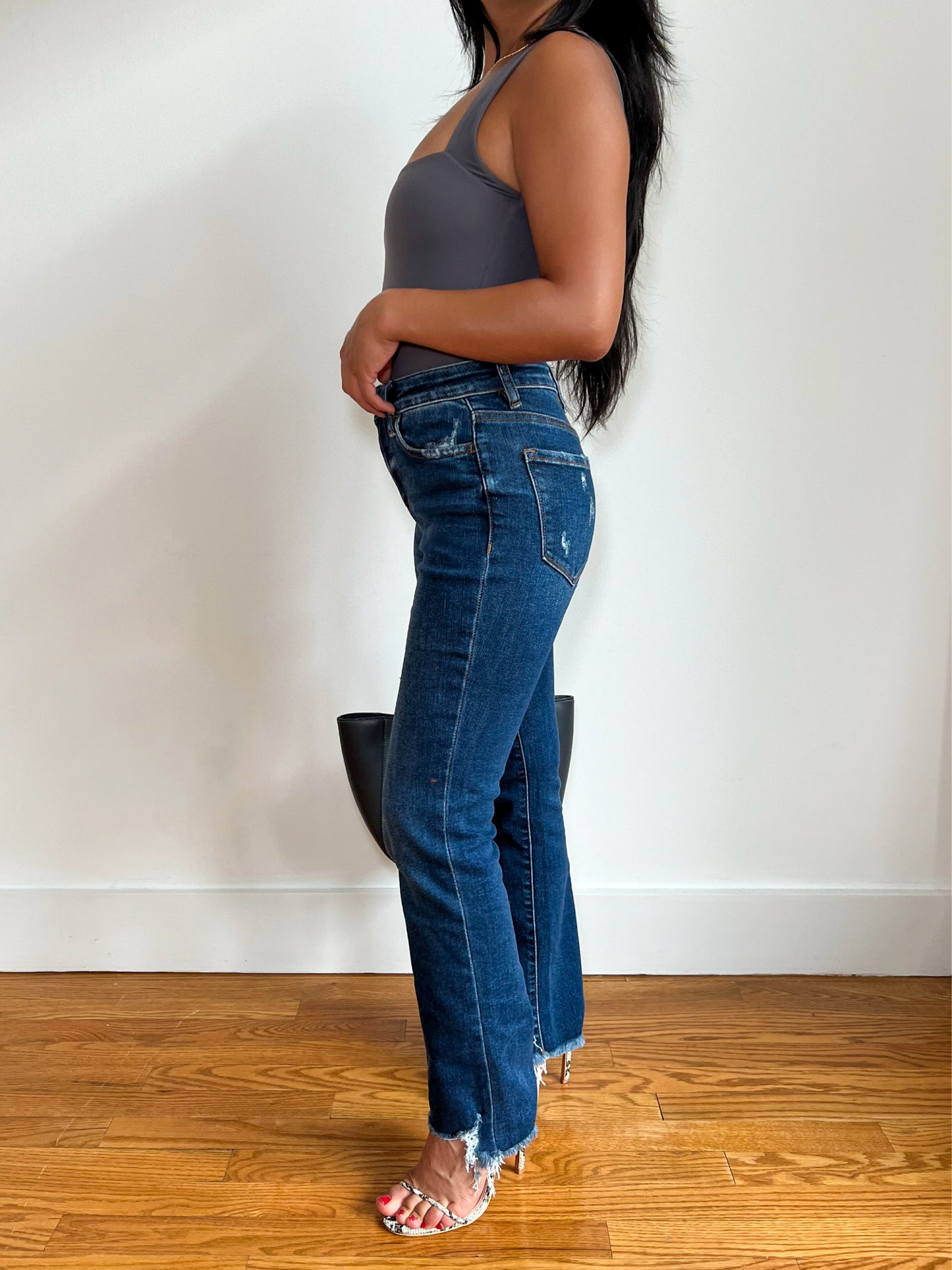 Extra Petite Dark Wash Flare Jeans