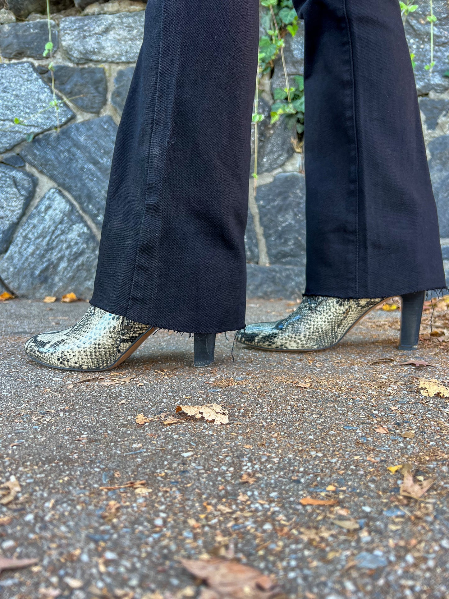 Extra Petite Black Flare Jeans