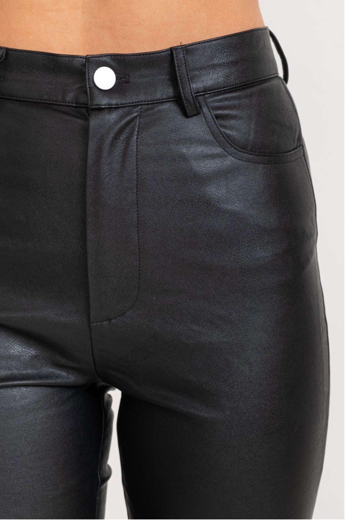 Minimalist - Petite Faux Leather Pants