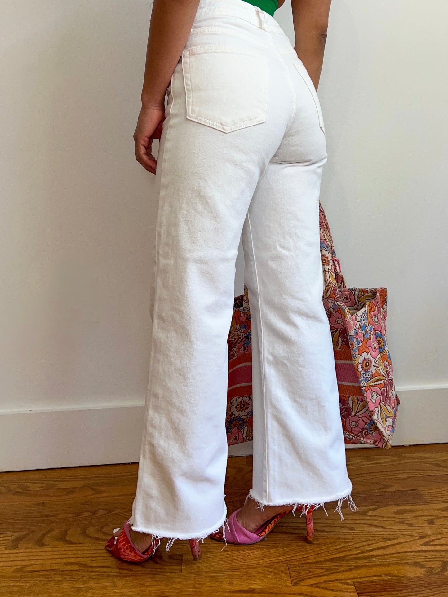 Petite White Wide Leg Jeans