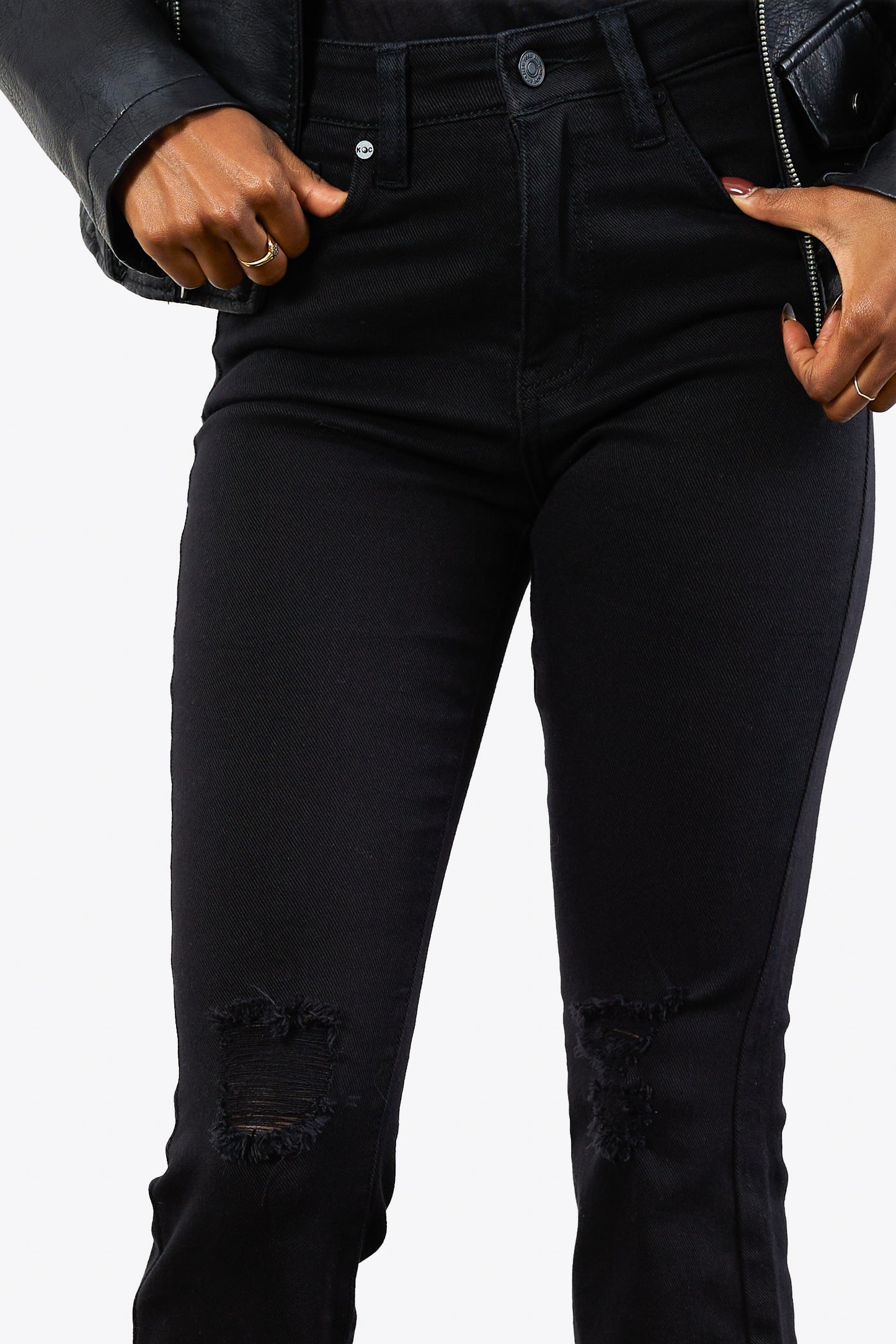 Petite Black Flare Jeans