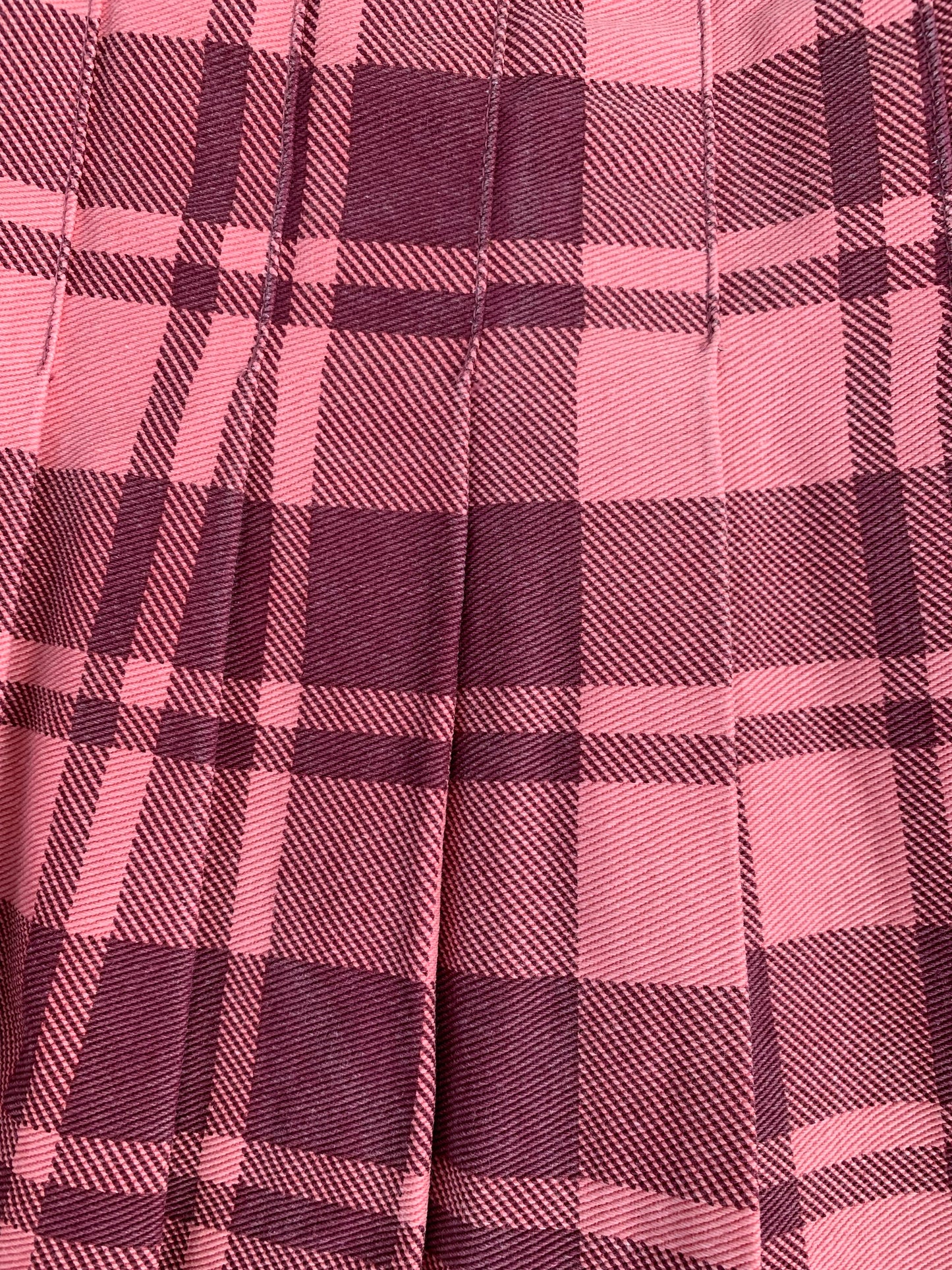 Serena Pink Plaid Skater Skirt