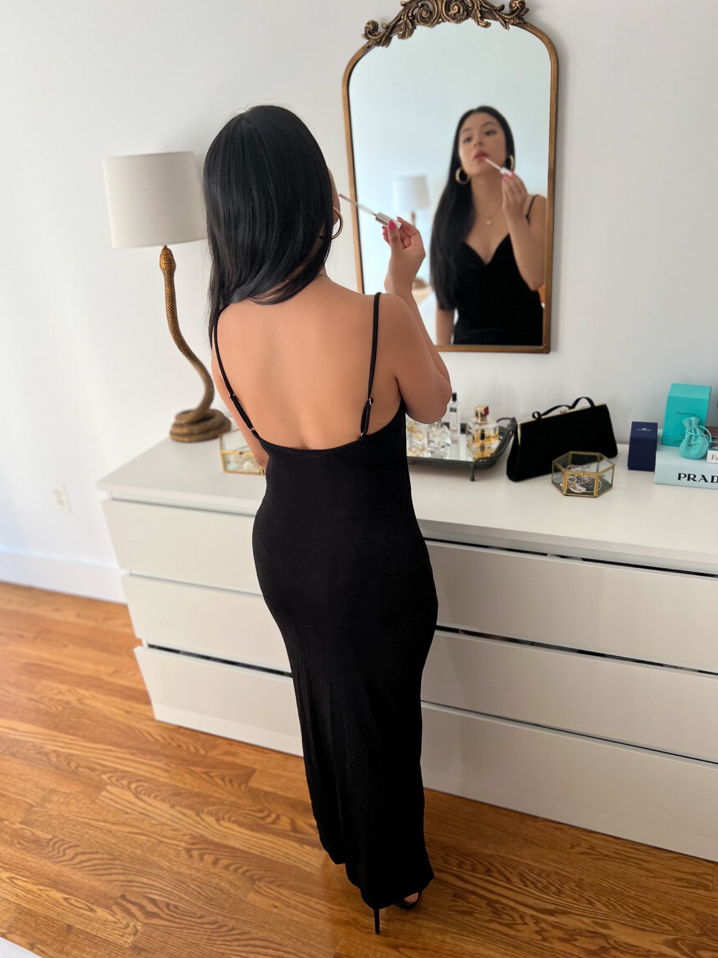 Selena - Cowl Neck Bodycon Maxi Dress