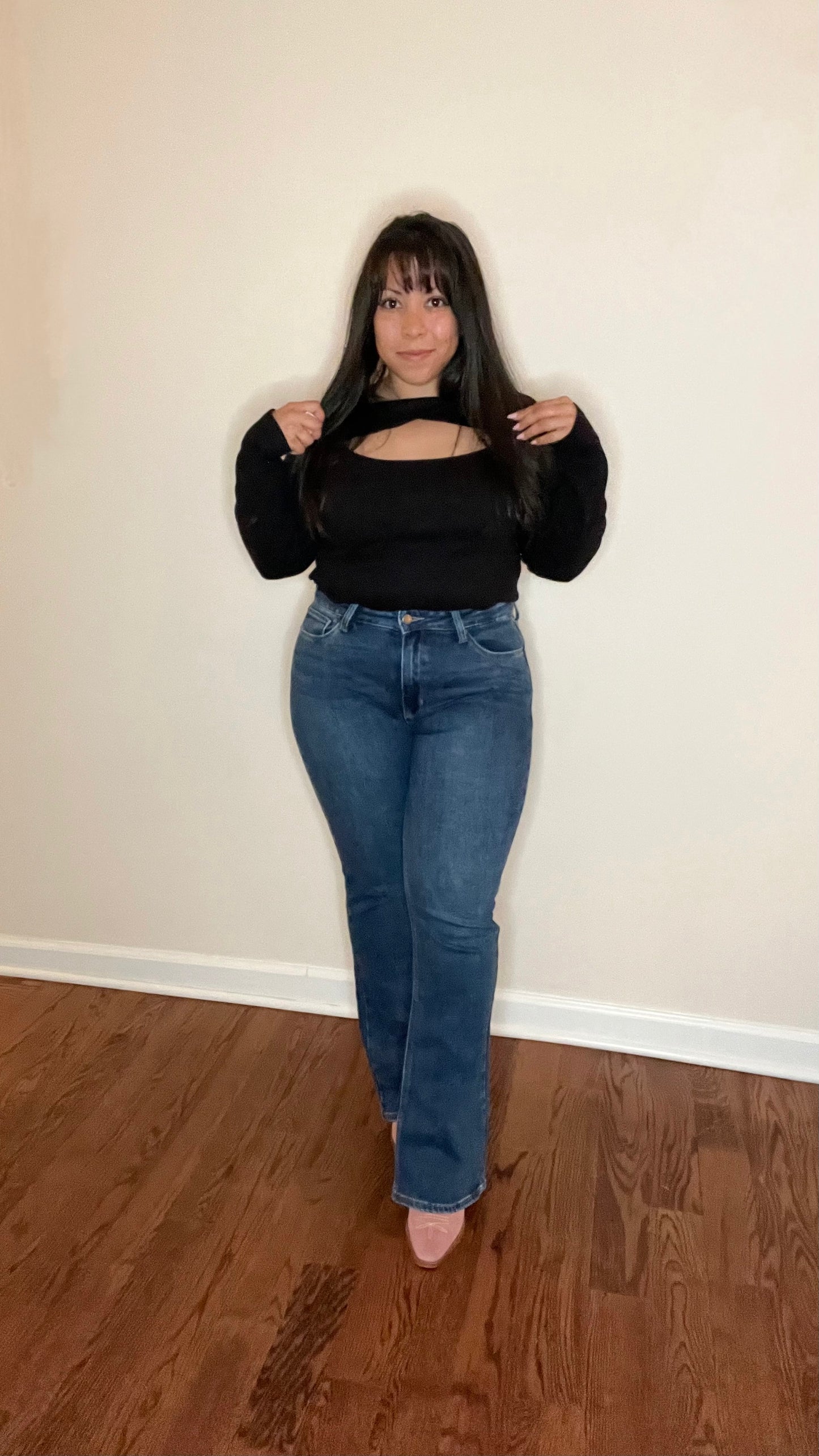 Minimalist - Petite Dark Wash Flare Jeans