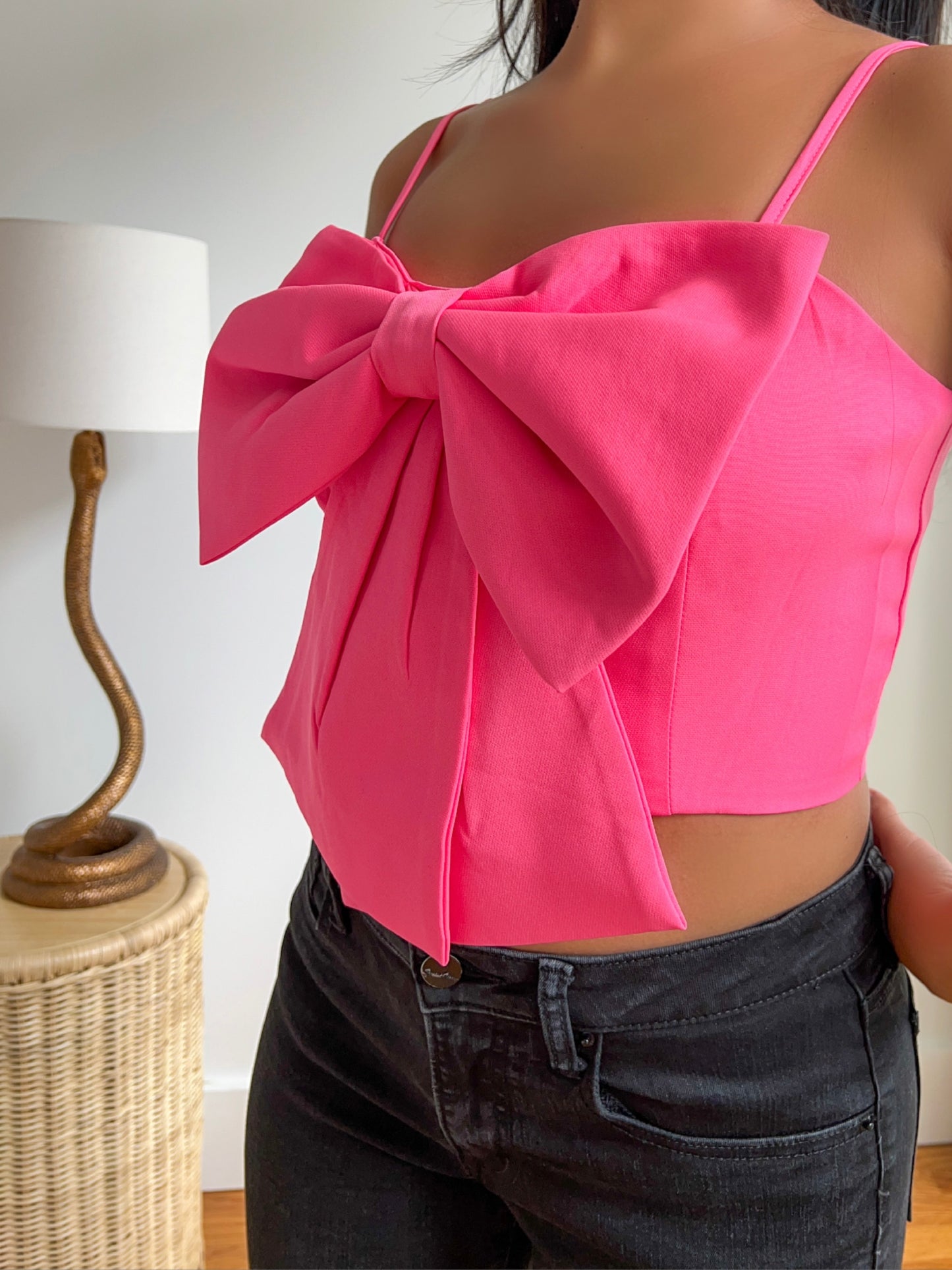 Pretty Big Bow Crop Top