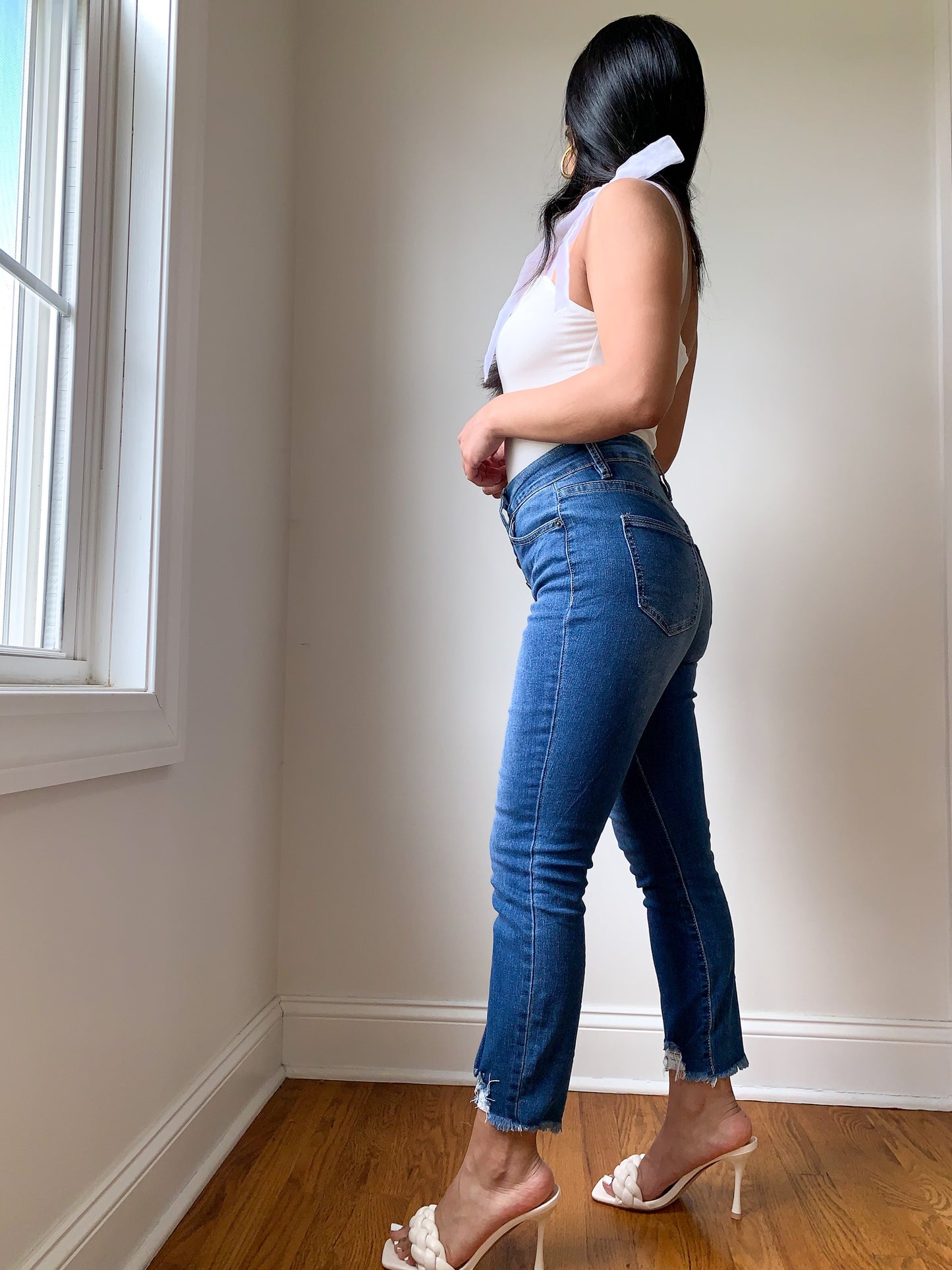 Petite Skinny Medium Wash Ankle Jeans
