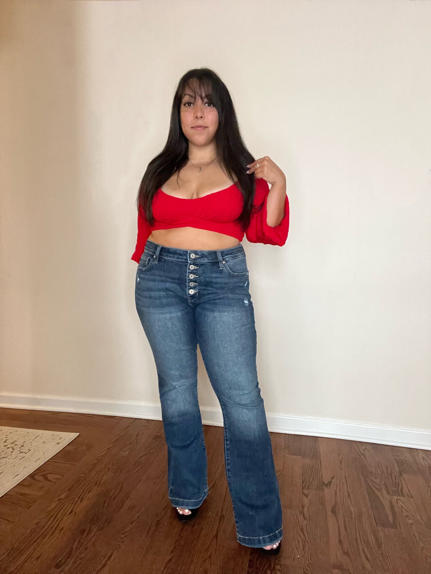 Petite Dark Wash Flare Jeans