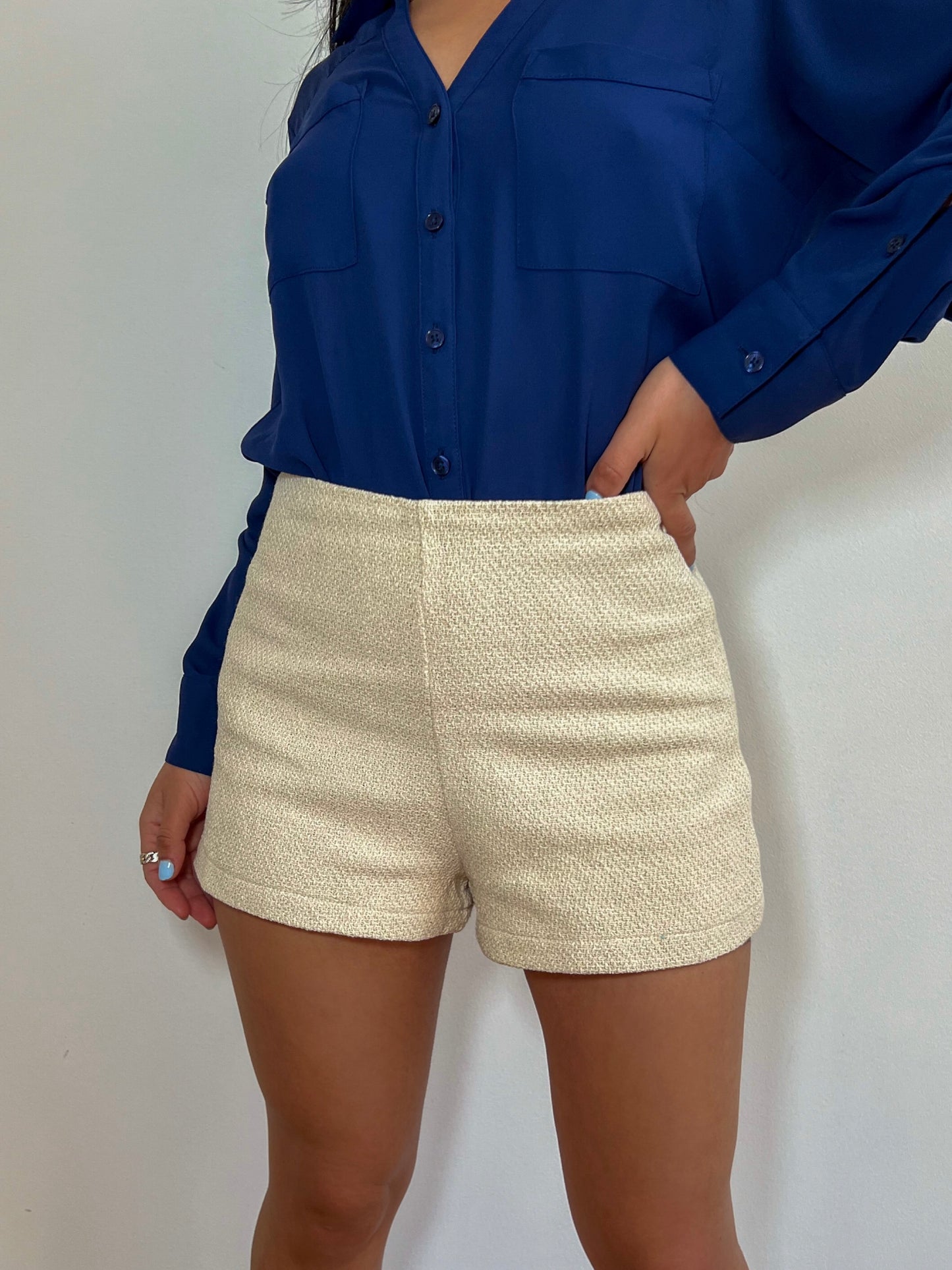 Blair - Tweed High Waist Shorts