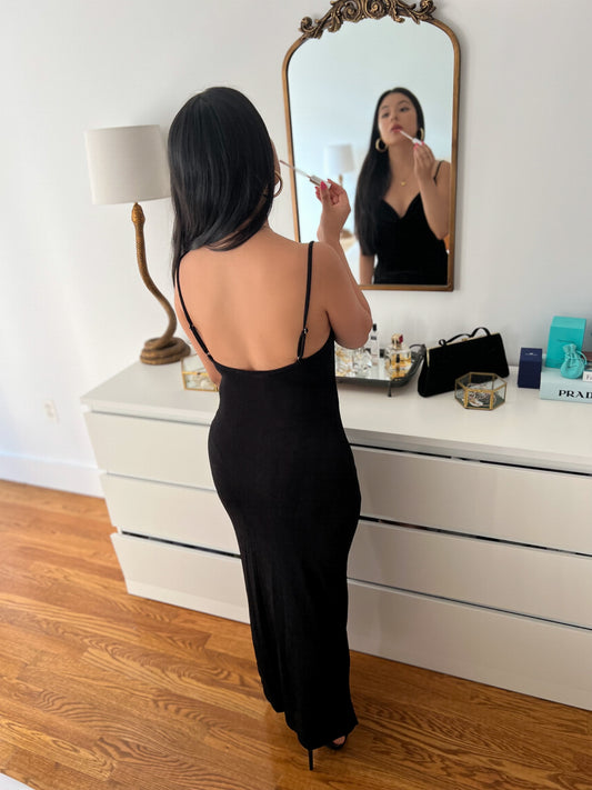 Selena - Cowl Neck Bodycon Maxi Dress
