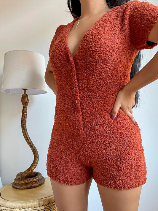 Rust Teddy Romper