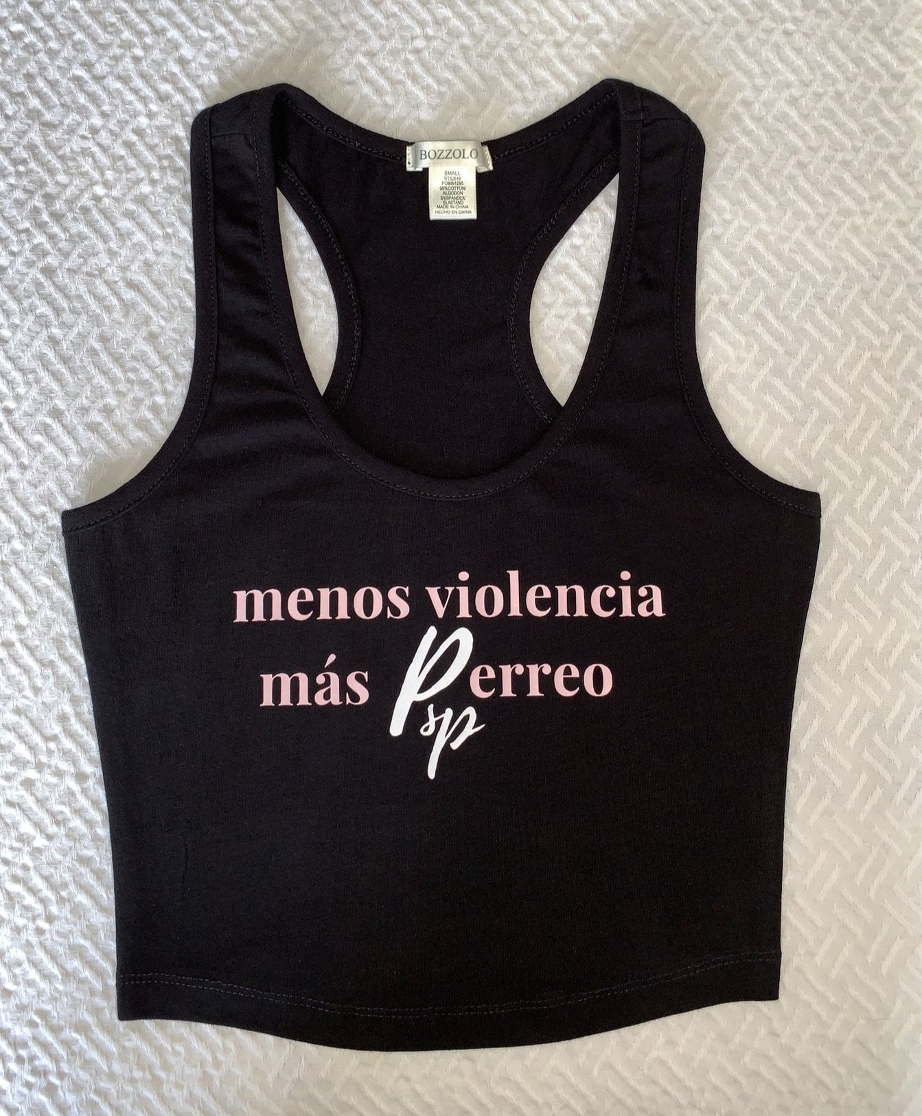 Menos Violencia Más Perreo Racerback Tank